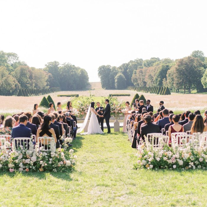 wedding set in an elegant chateau near Paris